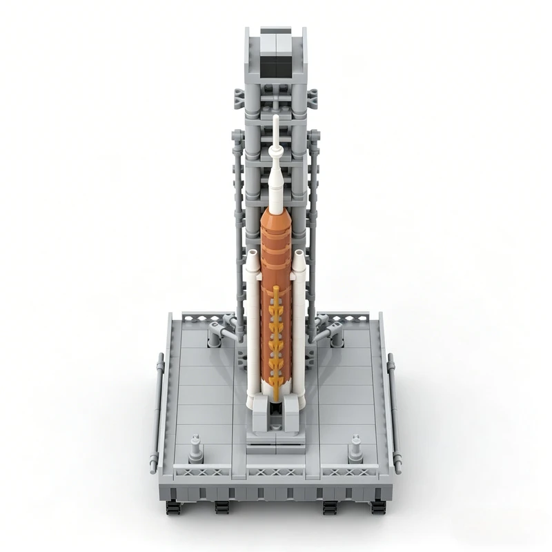 651PCS Mini Space Rocket Launch Vehicle MOC Model Custom Blocks DIY Assembly Educational Toy Collection Display Christmas Gift