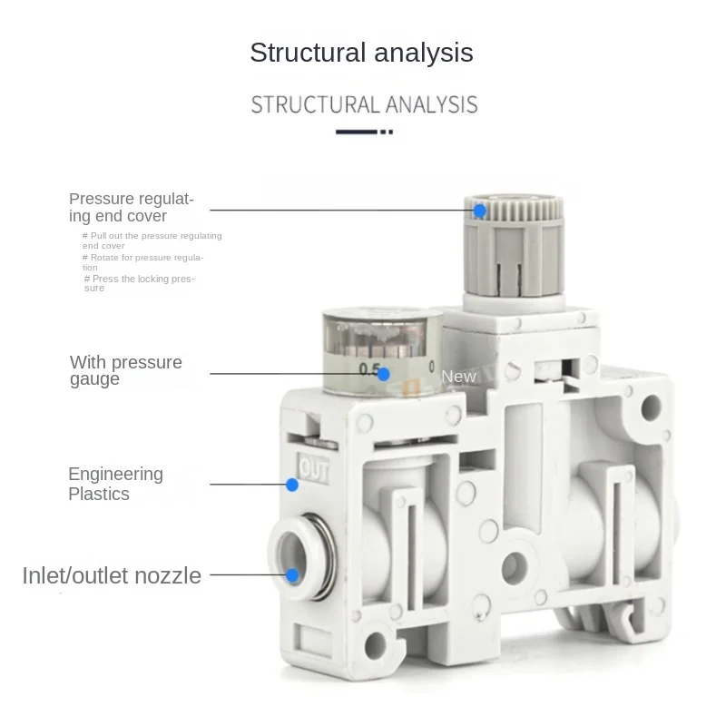 Miniature Integrated Pressure Reducing Valve with Vibratory Feeder ARM5SA-06-A/ ARM5SA-08-A1820 Precision Pressure Regulators