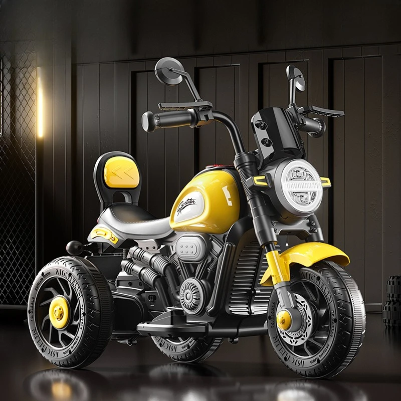 دراجة ثلاثية العجلات بمحرك مزدوج للأطفال لعبة ركوب عمر بطارية ممتدة مع مسند ظهر وتحكم في السرعة للأعمار من 2 إلى 10 سنوات سيارة كهربائية للأطفال