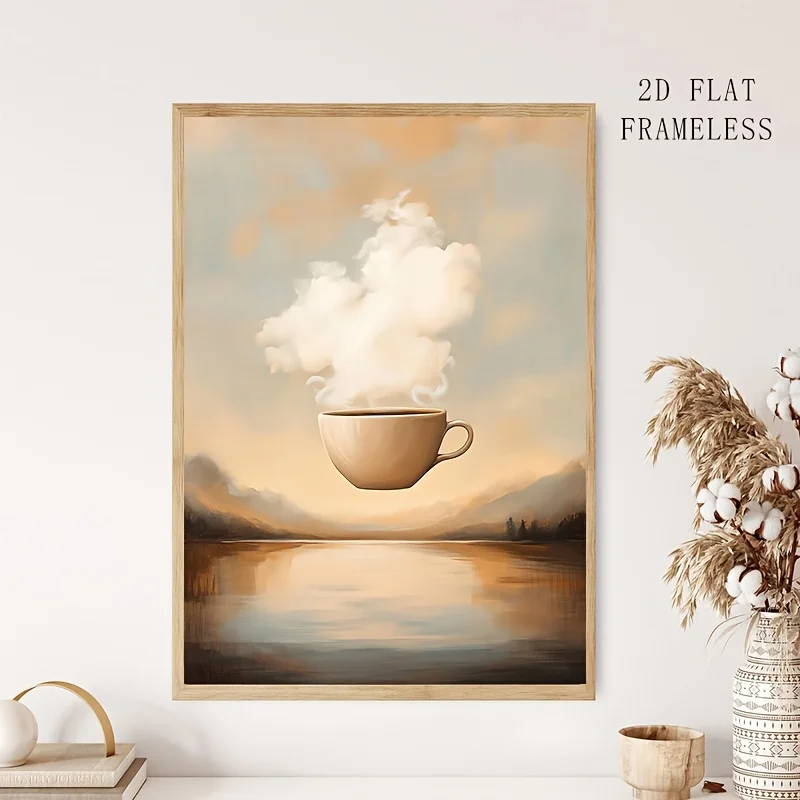 2027,1pc Minimalist Espresso Poster - Vertical Suitable for Home & Cafe Decor, Frameless Coffee Art Print, /Small Sizes, Mode