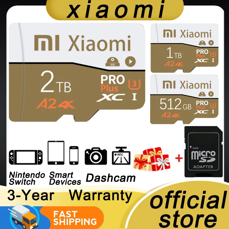 

Xiaomi High Speed Memory Card 1TB 2TB Micro TF SD Card 128GB 256GB TF Card For Camera Surveillance Devices For Sony For Lenovo