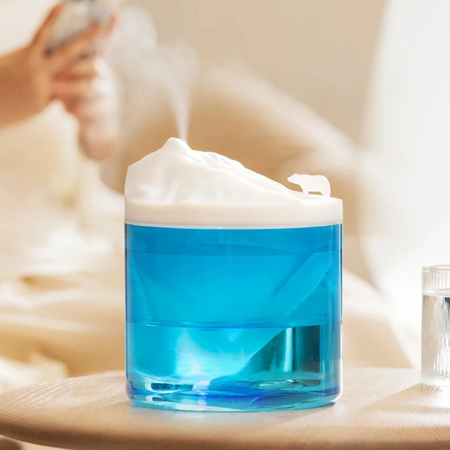 

400ML Glacier USB Air Humidifier Mini Ultrasonic Essential Oil Diffuser Bedroom Fragrance Maker