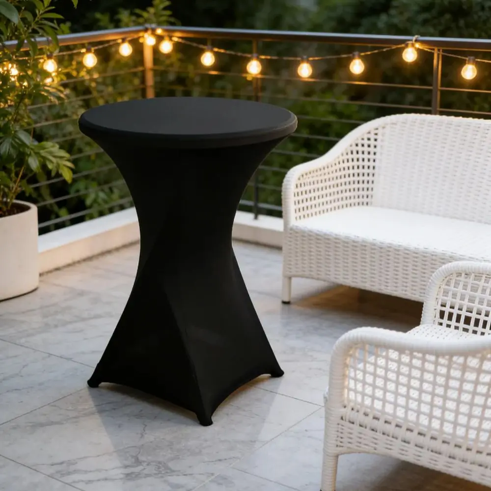 Cocktail Spandex Table Cover Cloth, Round, Birthday Party Show, Wedding, High Bar, Hotel Decoration, 60cm, 80cm