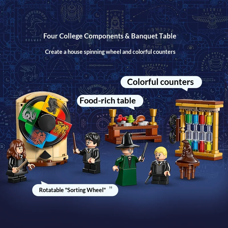 LEGO bricks Harry Potter 76460 Hogwarts Castle Sorting Ceremony Children's Splicing Toy Gift