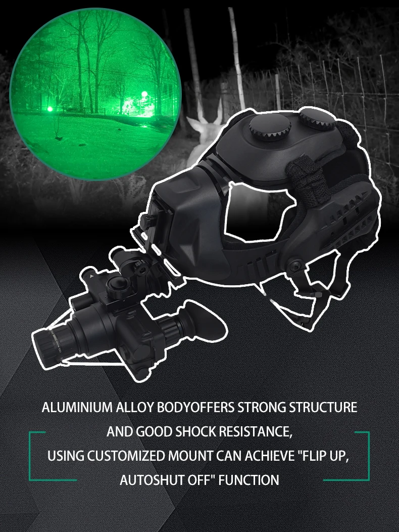 

LinduNV LDNV003 1X FOV 40 NVG Adjustable Head-mounted PVS7 Night Vision Goggles