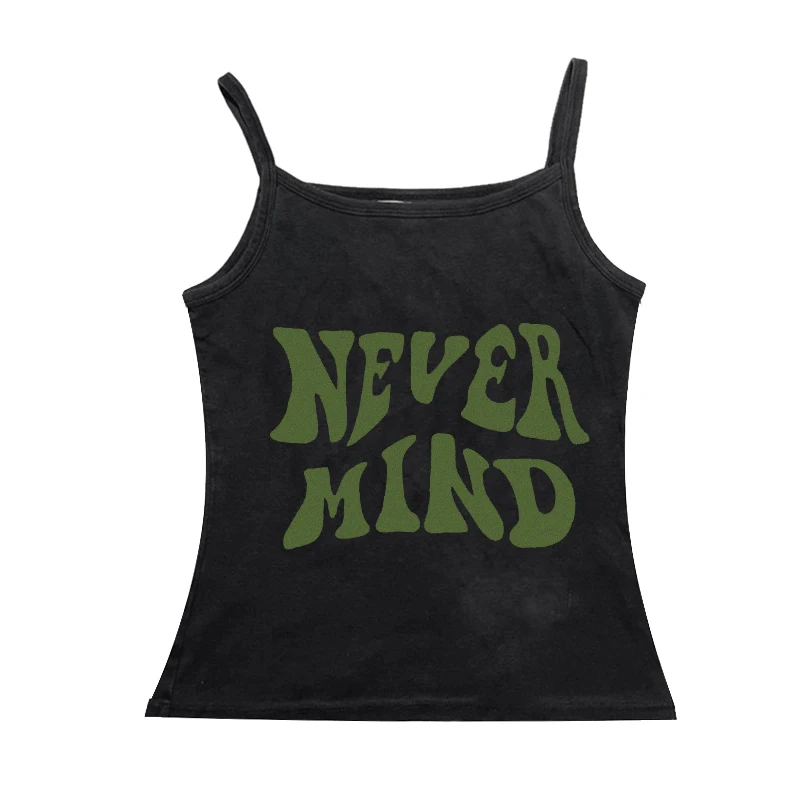

2025 Spring/Summer New European and American Y2K Sexy Temperament Women's T-shirt Gothic Printed Pattern Two Piece Set Strap