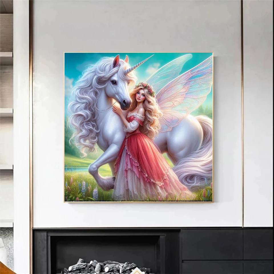 Colorful Unicorn Diamond Painting New 2024 Full Round Diamond Mosaic Embroidery Cross Stitch Kit Home Wall Decor Handmade Gifts