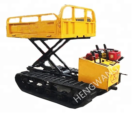 transporter loader dumper with wood grabber mini mobile crawler dumper truck lifting price crawler tipper