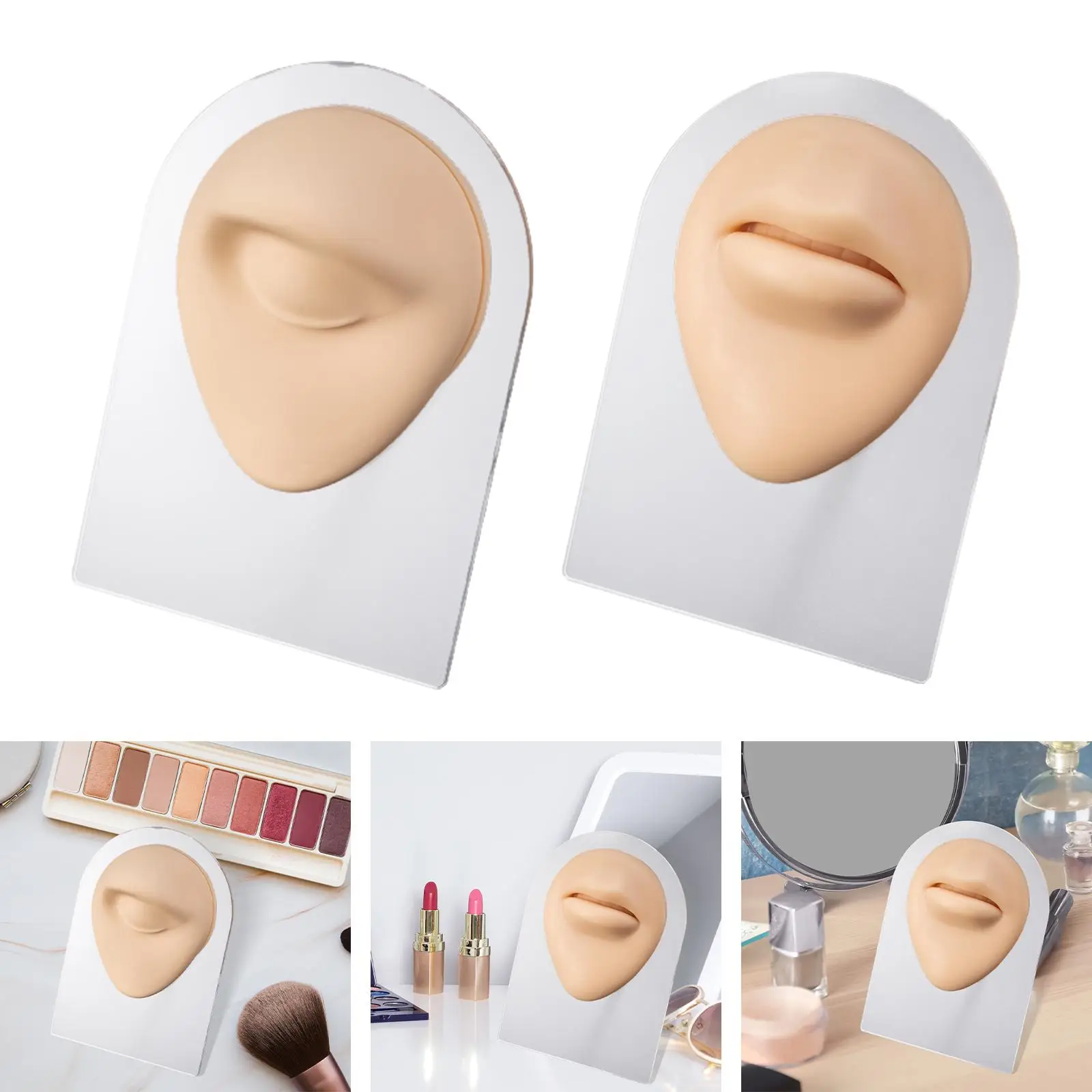 Artificial Silicone Flexible Mouth Model Delicate Face Part Model for Exercise Beginners