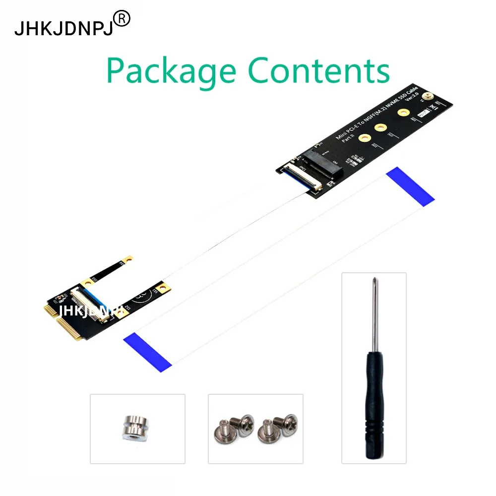 M.2 NGFF NVME SSD to Mini PCI-e male port Adapter with FFC Cable
