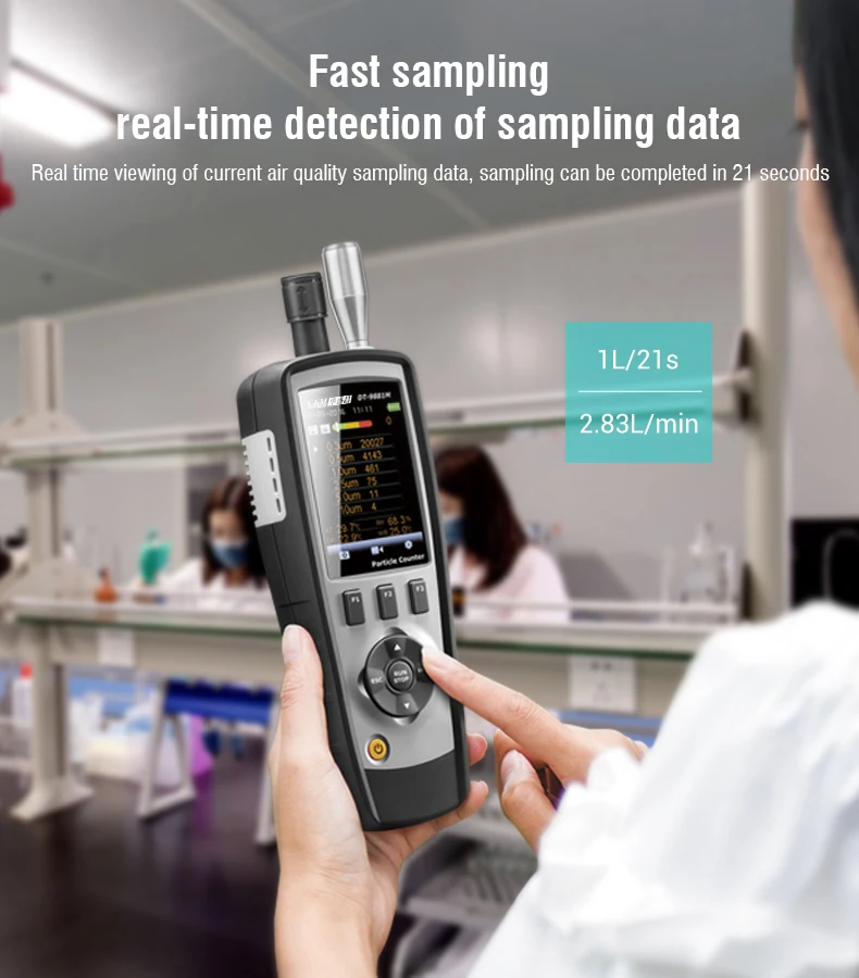 CEM DT-9881M 6CH Particle Counter HCHO CO (PM 0.3,0.5,1.0,2.5,5.0,10μm) Handheld Air quality Detector