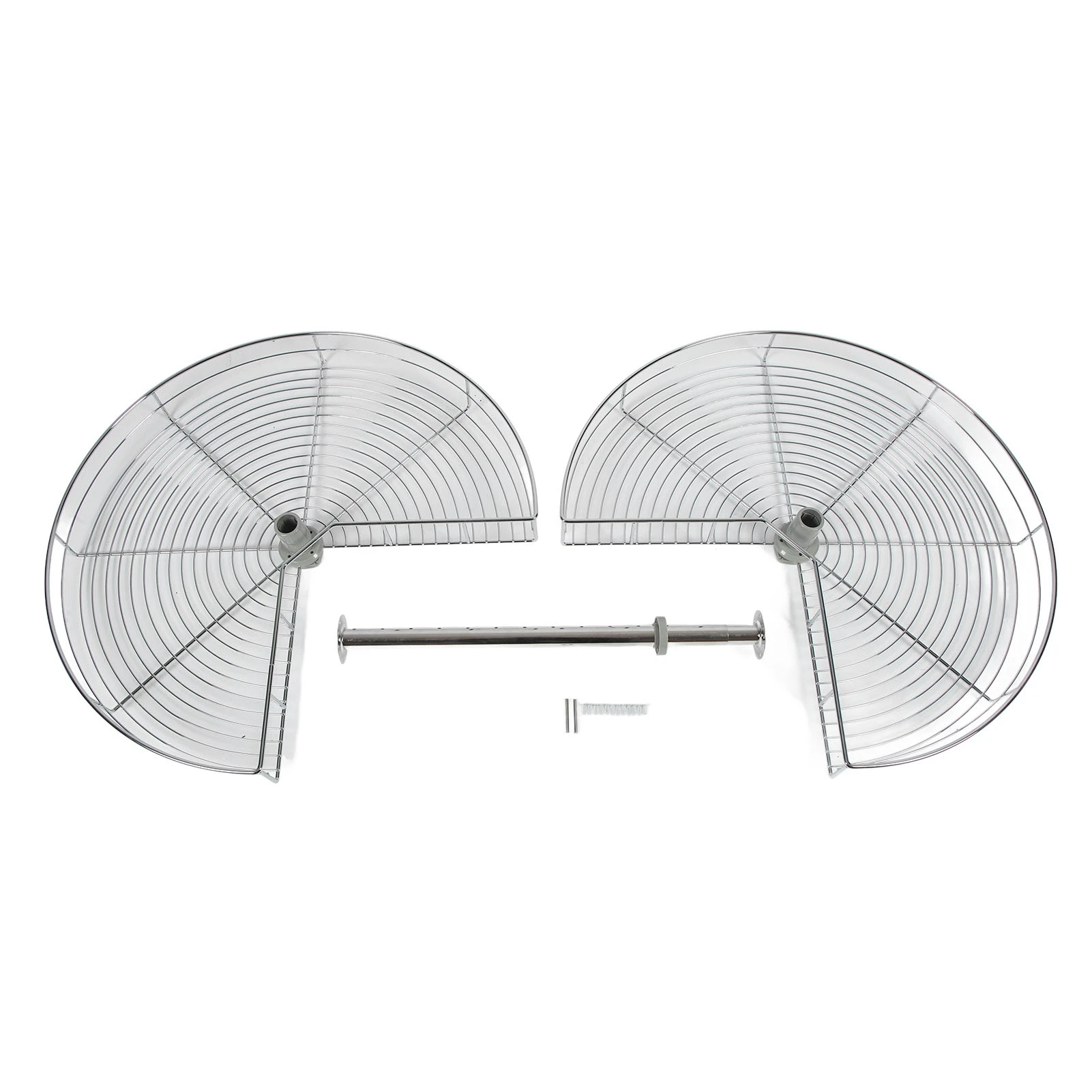 Rotating Corner Shelf Kidney Shaped 270 Degree Storage Holder Basket for Home Kitchen