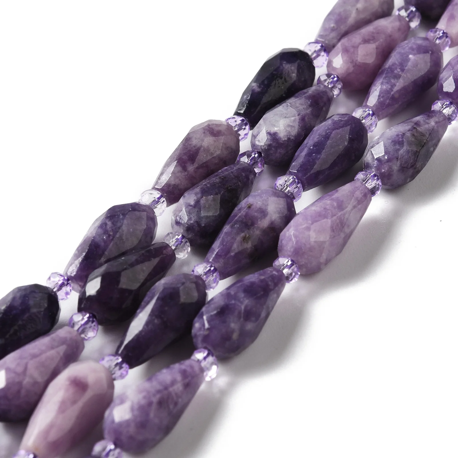 Natural Stone Rose Quartzs Amethysts Labradorites Faceted Teardrop Loose Beads For Jewelry Making DIY Bracelets Accessories