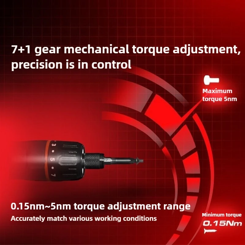 DEVON 5617 4V Cordless Electric Screwdriver Type-C Rechargeable 2000mah Drill Bit Smart Screwdrivers Torque Power Repair Tools