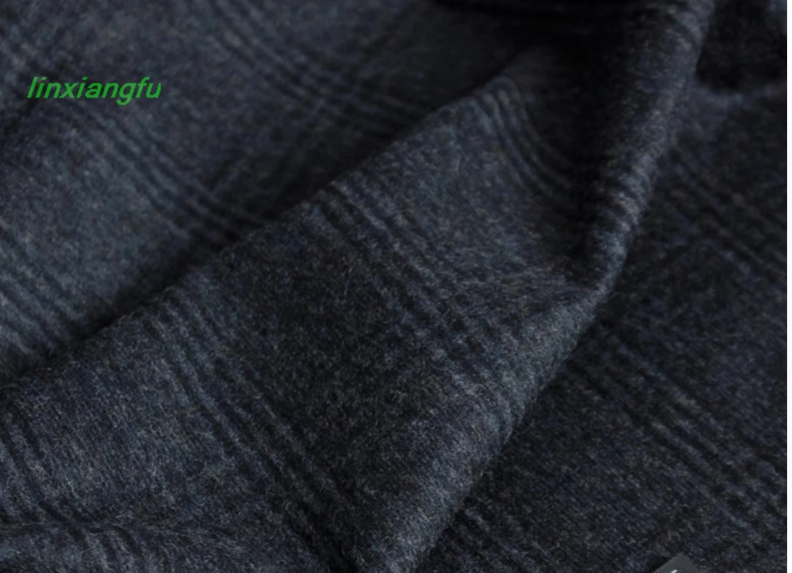  Grey high-grade full wool dress suit fabric, men's suit pants clothing fabric.