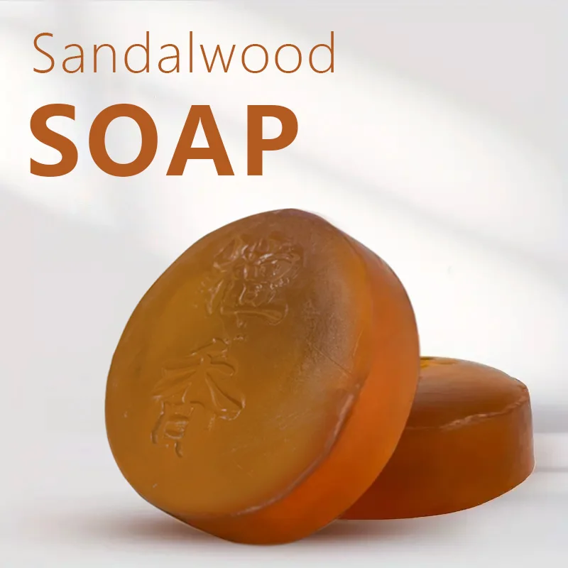 Handmade whitening soap skin care deep cleansing moisturizing cleansing essential oil mild soap brightens skin sandalwood soap