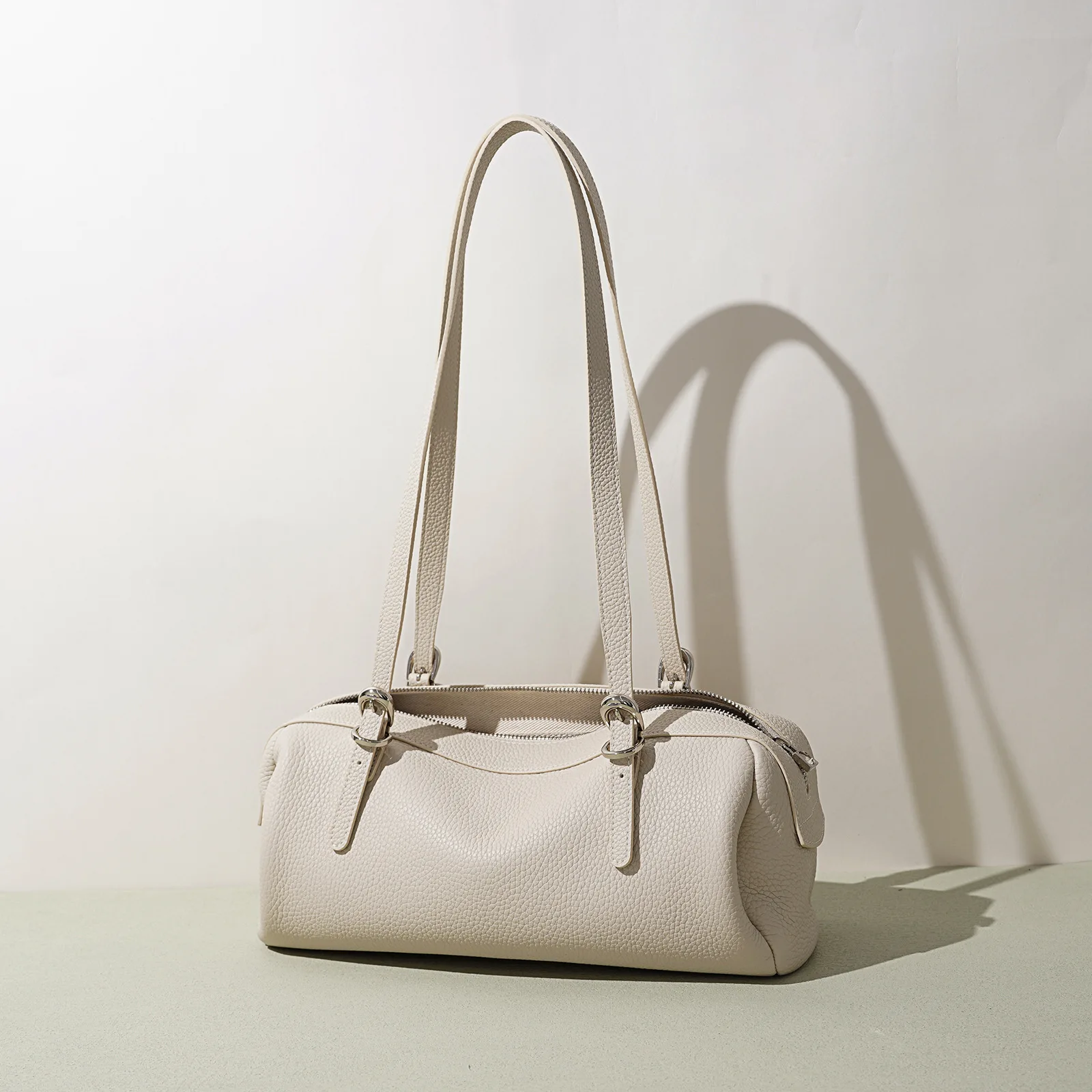 2026 Early Spring Leather Boston Tote Vintage Premium Bowling Bag