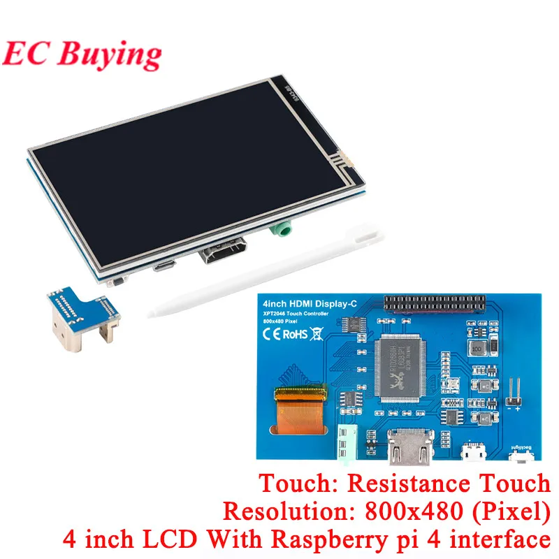 HDMI capacitief resistief touchscreen LCD-scherm 3,5 "4" 5 "7" 10,1 "inch 1024*600 800*480 voor Raspberry Pi win7/win8/win10