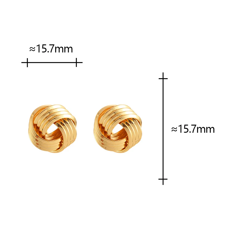 

Real 925 Sterling Silver 18K Gold Twisted Flower Stud Earrings for Women Minimalist Fine Jewelry Vintage Plant Accessories