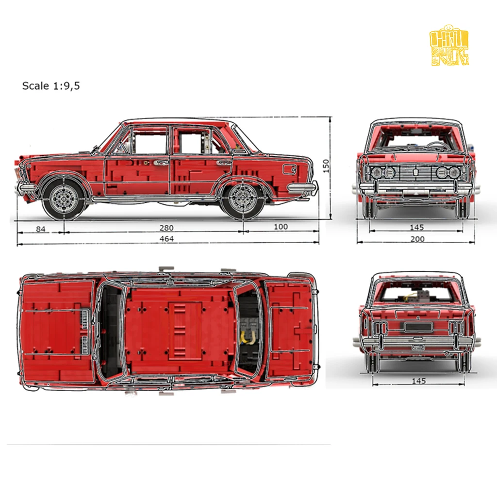 MOC XM168 F-125PII SUPERCAR Model With PDF Drawings Building Blocks Bricks Kids DIY Toys Birthday Christmas Gifts