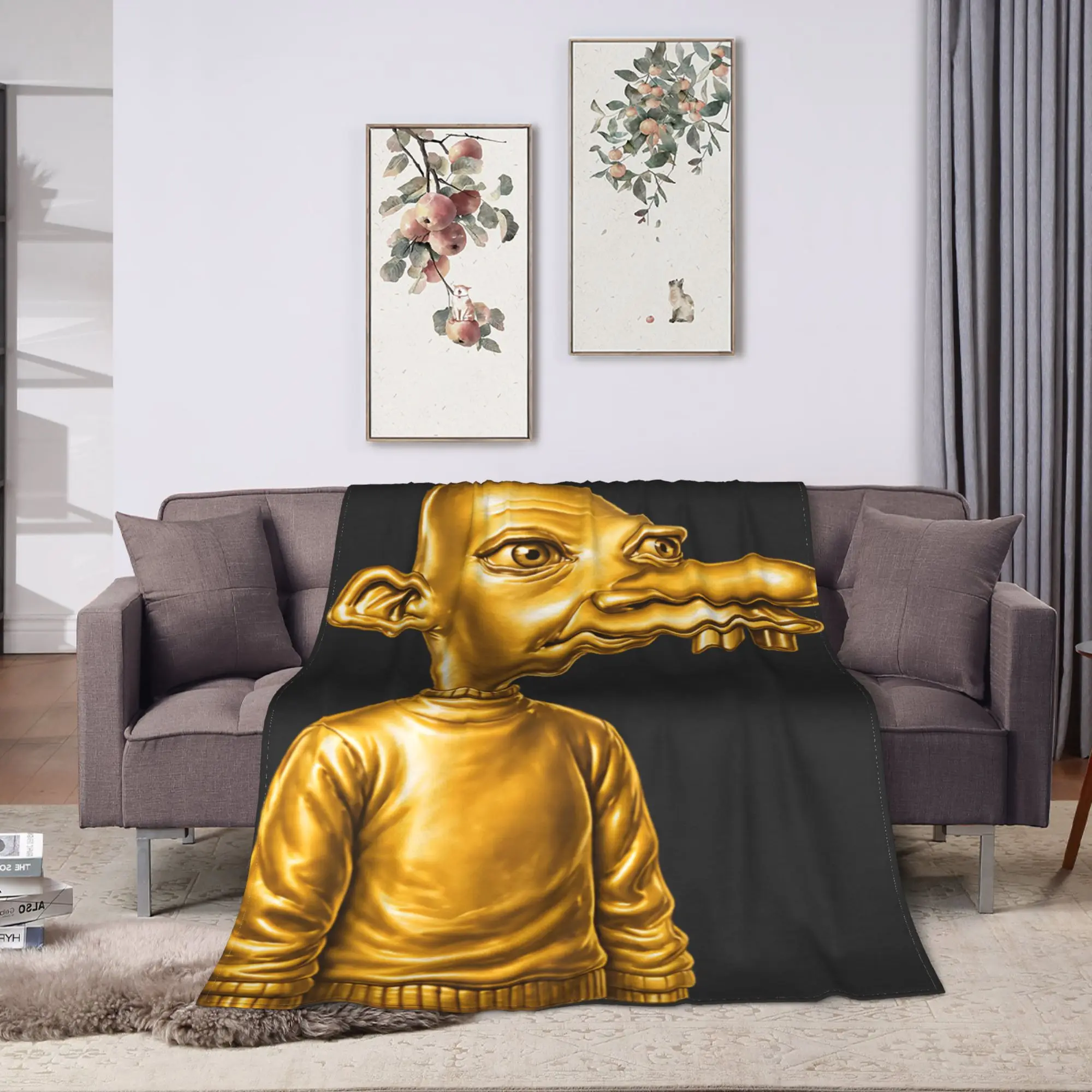 Neegy Meme Funny Internet Brainrot Gen Z Blanket Winter  Soft Throw Blanket For Girl Couch Chair Flannel Bedspread Bed Cover