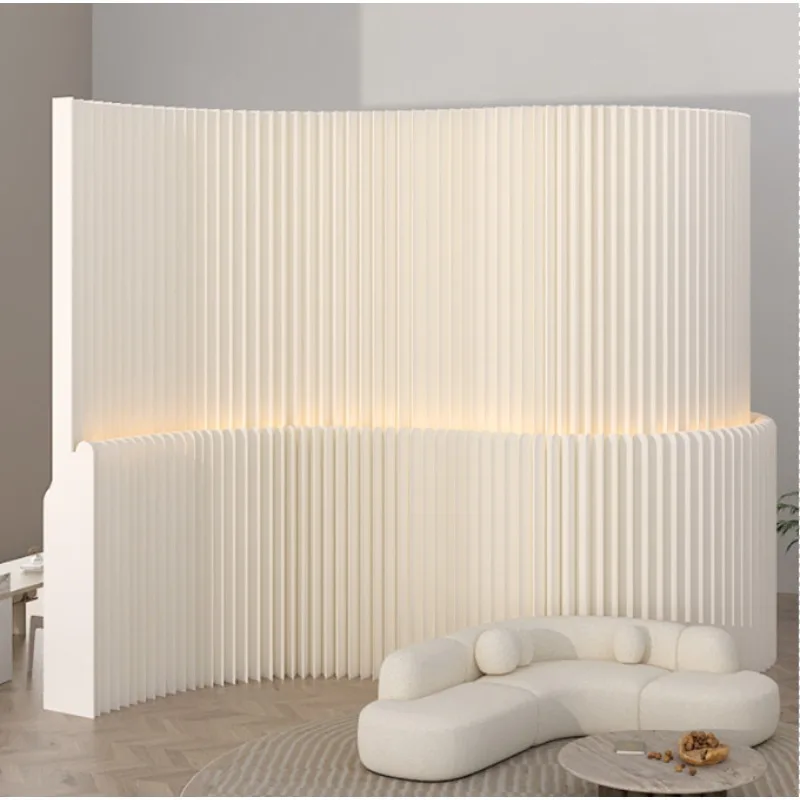 Foldable Lighted Partition Barrier, Simple Self-assemble Room Divider for Home & Office