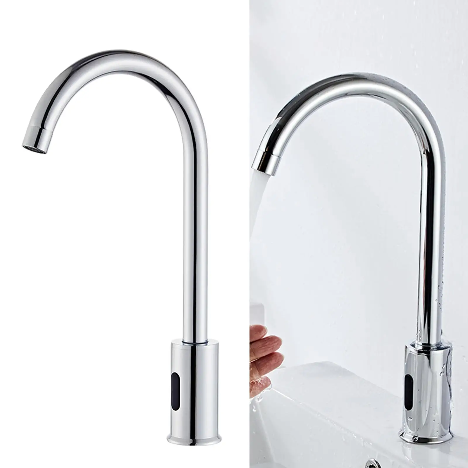 

Touchless Bathroom Faucet Automatic Sensing Faucet, Alloy Modern Rotatable Kitchen Faucet Washbasin Tap for Hotel, Household