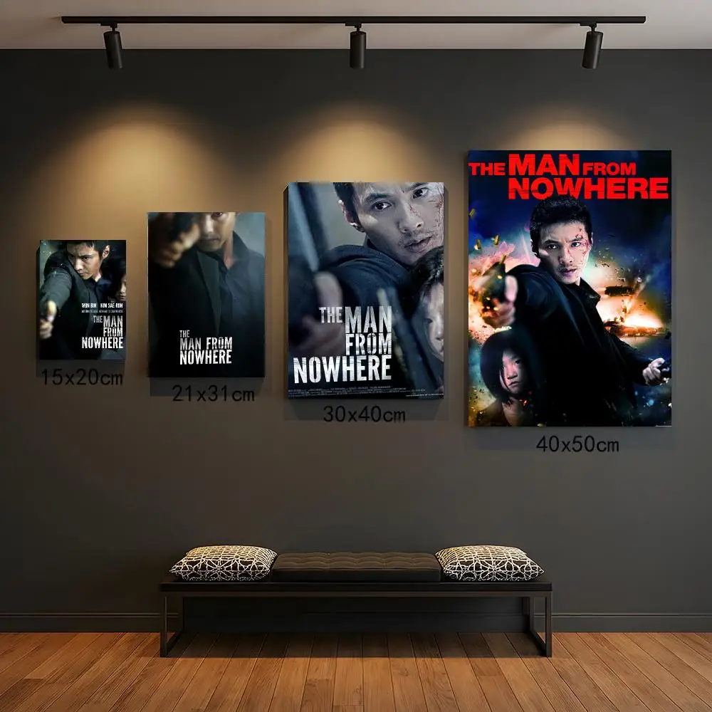 classic movie T-The Man from Nowhere-E Poster Self Adhesive Wall Decor for Modern Home Cafe Office and Bar