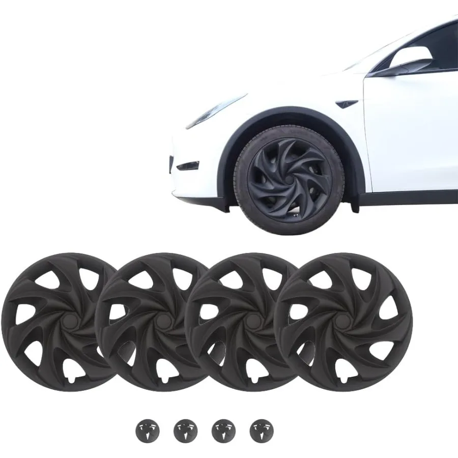 

Набор из 4 колес, колпаки, фантомный стиль для Tesla Y 20212024 года, 19-дюймовое колесо