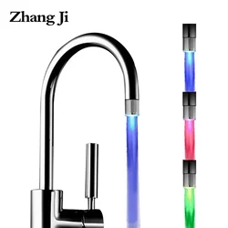 Zhang Ji LED Temperature Sensitive 3-Color Light-up Faucet Kitchen Bathroom Glow Water Saving Faucet Aerator Tap Nozzle Shower