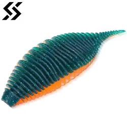 Sougayilang 5PCS Fishing Lure Bellows Gill Worm Fishing Lure 10cm/13g 7.5cm/6g Larva Soft Bait For Carp Bass Pike Fishing Pesca