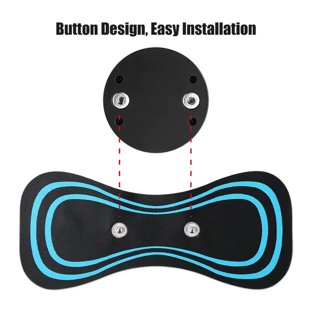 EMS Cervical Spine Massager Mini Electric Neck Massager Tens Low Pulse Neck Back Body Muscle Stimulator Arm Leg Relaxation Pads 6