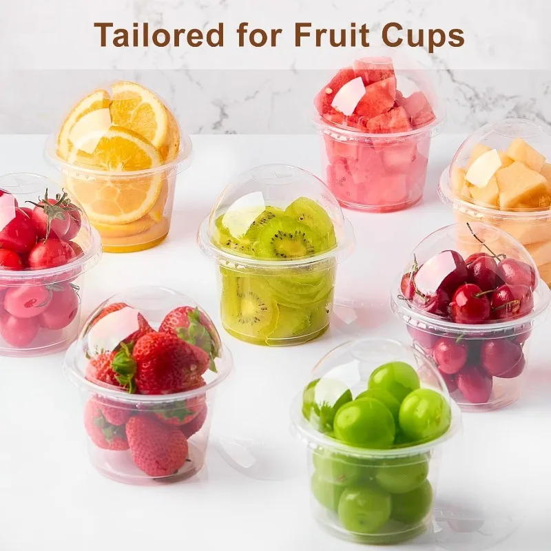 50PCS Disposable Plastic Dessert Cups with Dome Lids Transparent Dessert Bowls Ice Cream Fruit Cake Pudding Yogurt Snack Cups - view 5