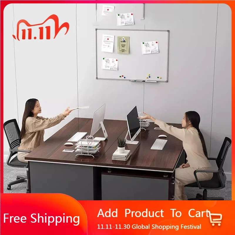 

Luxury Modern Office Desk Computer Conference Portable Storage Office Desk Shelves Aesthetic Mesas Escritorio Hotel Furniture