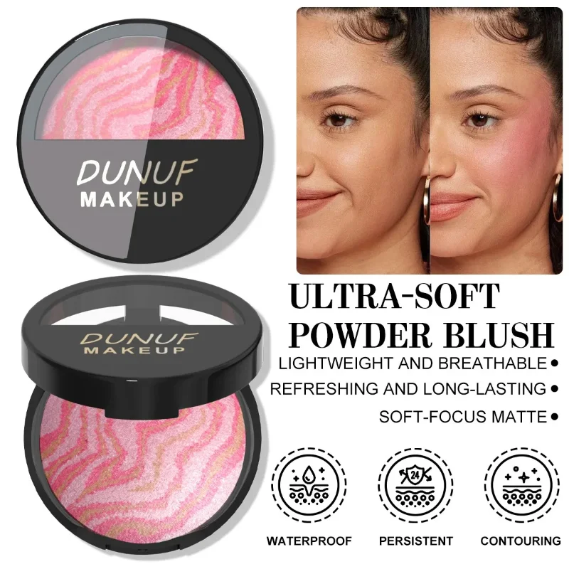 لوحة أحمر خدود مكونة من 6 ألوان مقاومة للماء وخفيفة الوزن ومسامية وتدوم طويلاً وبودرة أحمر الخدود المخبوزة الناعمة لتصحيح كريم الأساس #5