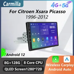 Radio samochodowe z androidem dla Citroen Xsara Picasso 1996-2012 1 Din Stereo 4G CarPlay nawigacja multimedialna GPS odtwarzacz wideo jednostka główna