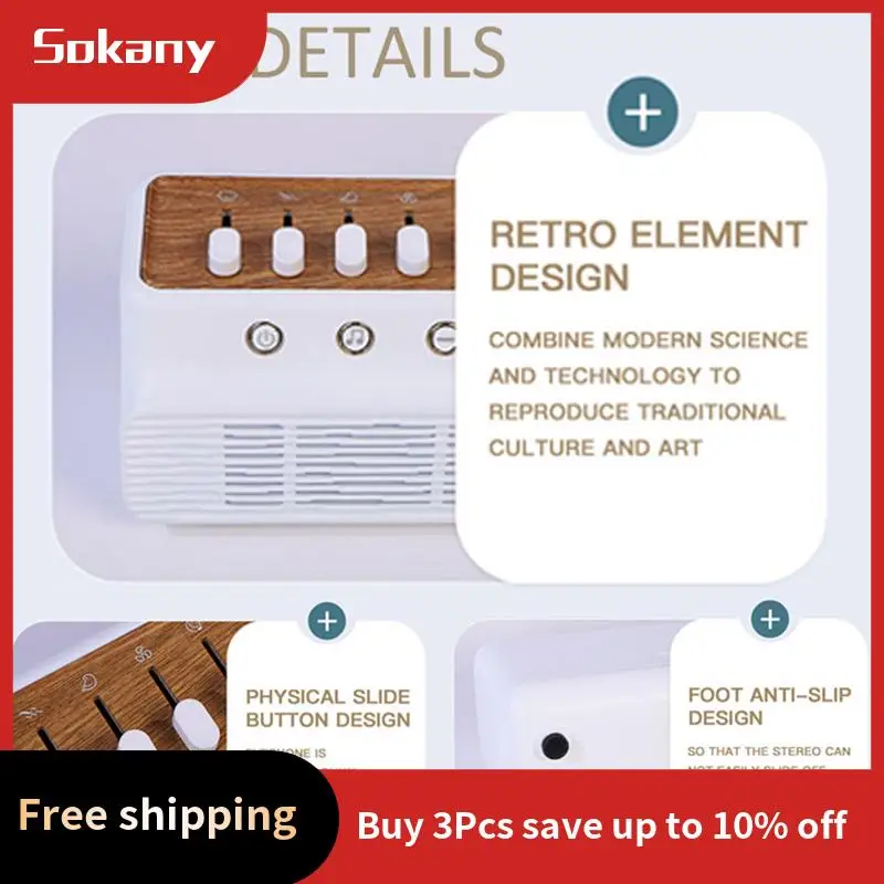 HIM-Sleep Bluetooth Speaker Timed 8 Natural Sounds Music Box Improve Sleep For Christmas Gifts