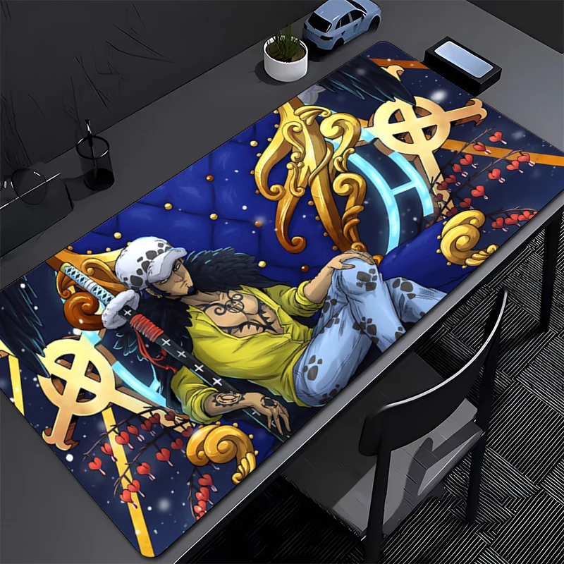

Gaming Mousepad ONE PIECE Trafalgar D Water Law Anime Mouse Mat Office Gamer Computer Mouse Pad HD Print Desk Mat PC Mousepad