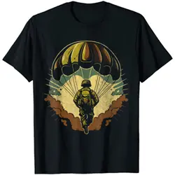 Paratrooper Army Military Parachute Regiment WW2 Men T-Shirt Short Sleeve Casual 100% Cotton O-Neck Summer Shirts