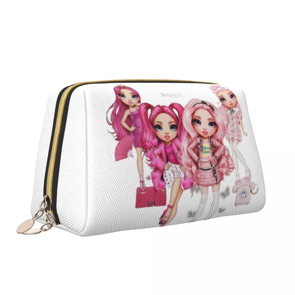 Custom Rainbow High Toiletry Bag for Women Cartoon Anime Tv Makeup Cosmetic Organizer Ladies Beauty Storage Dopp Kit Case