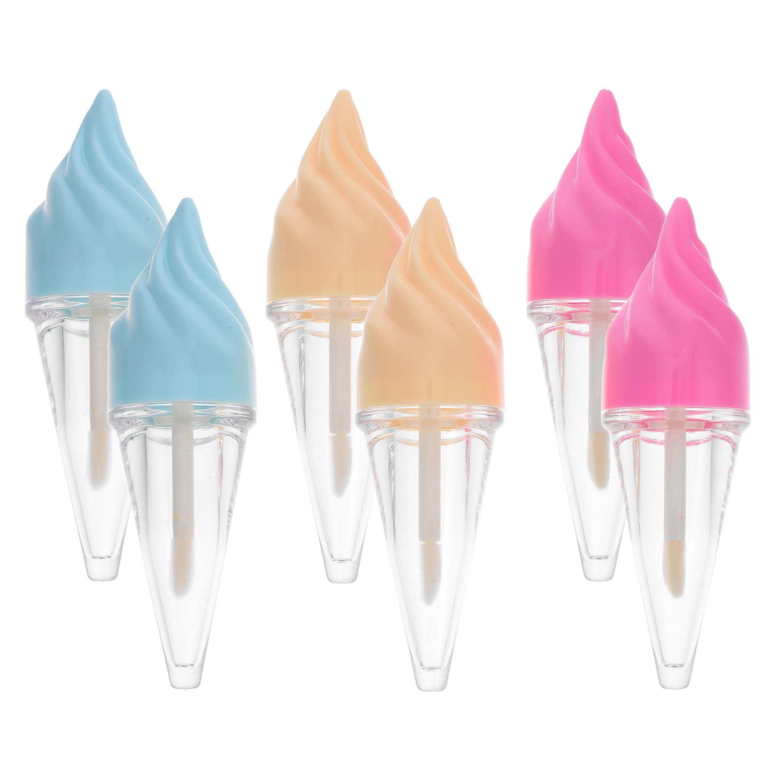 6 個のリップグロスチューブ軽量ポータブル DIY 容器旅行用輝き空のプラスチックボトル再利用可能なギフト