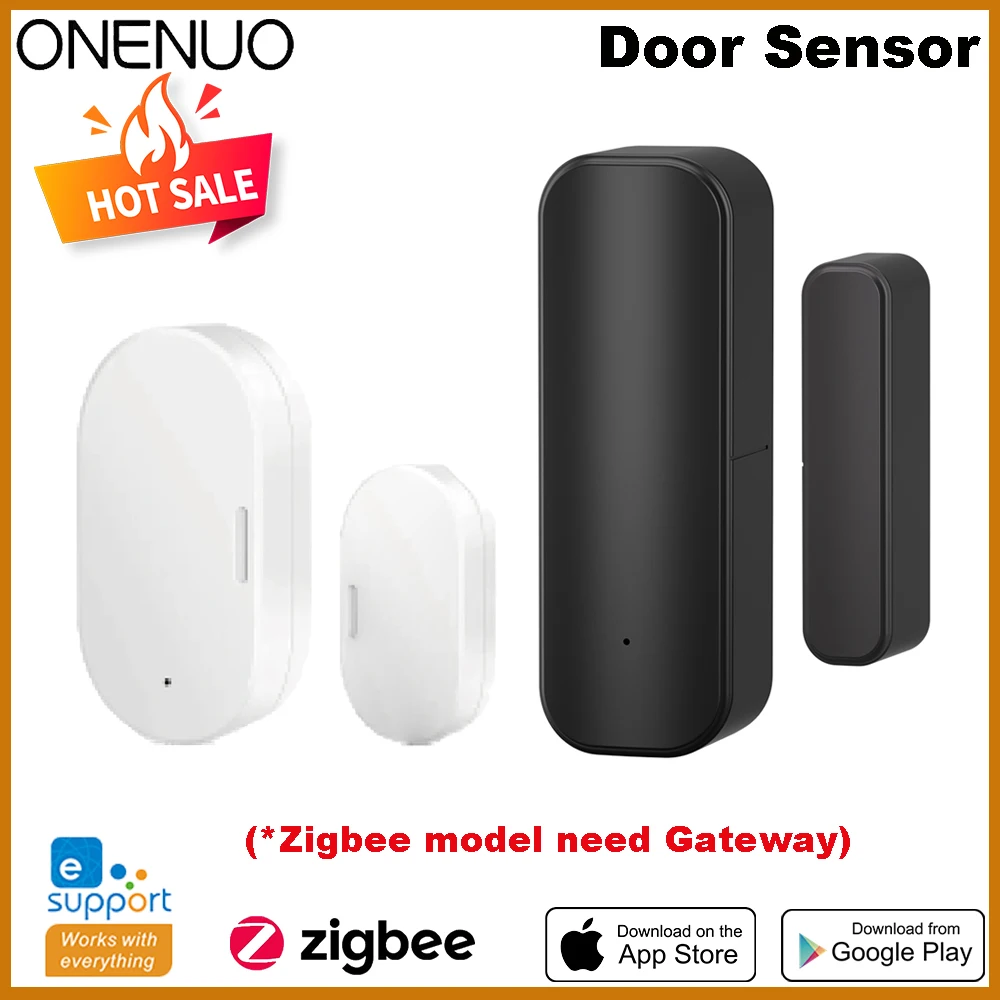Zigbee Door Sensor Wireless Magnetic Window Open Closed Alarm Detector Works ...