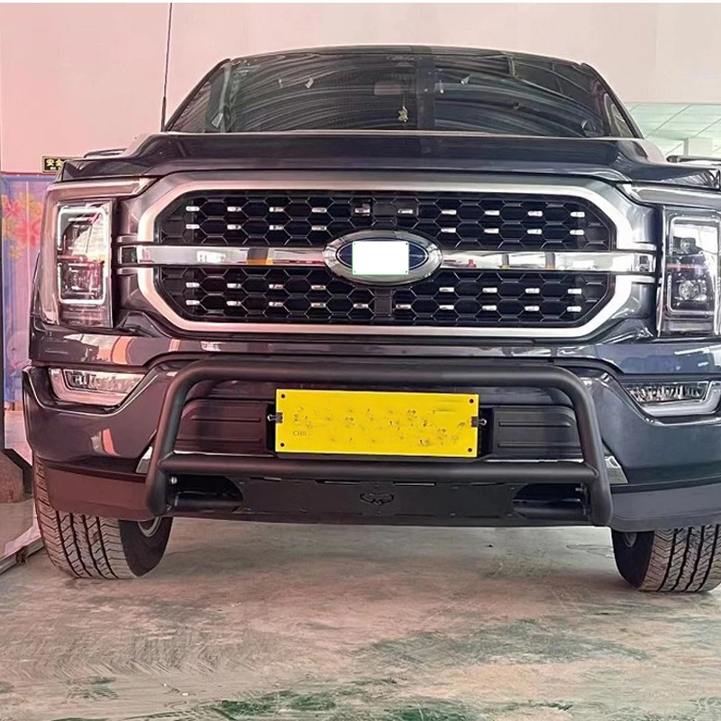Suitable for 21-24 Ford F150 Sand Pushing Small off-Road Front Anti-Collision U-Shaped Bumper Modification