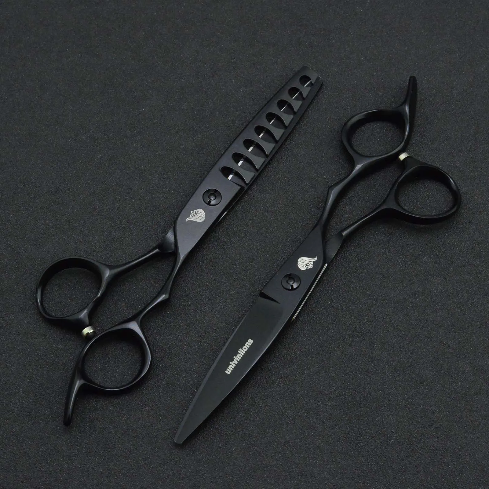 6 Inch Black Japan Sharp Professional Hair Cutting Scissors Barber Hair Thinning Scissors Hairstylist Scisor Salon Haircut Shear