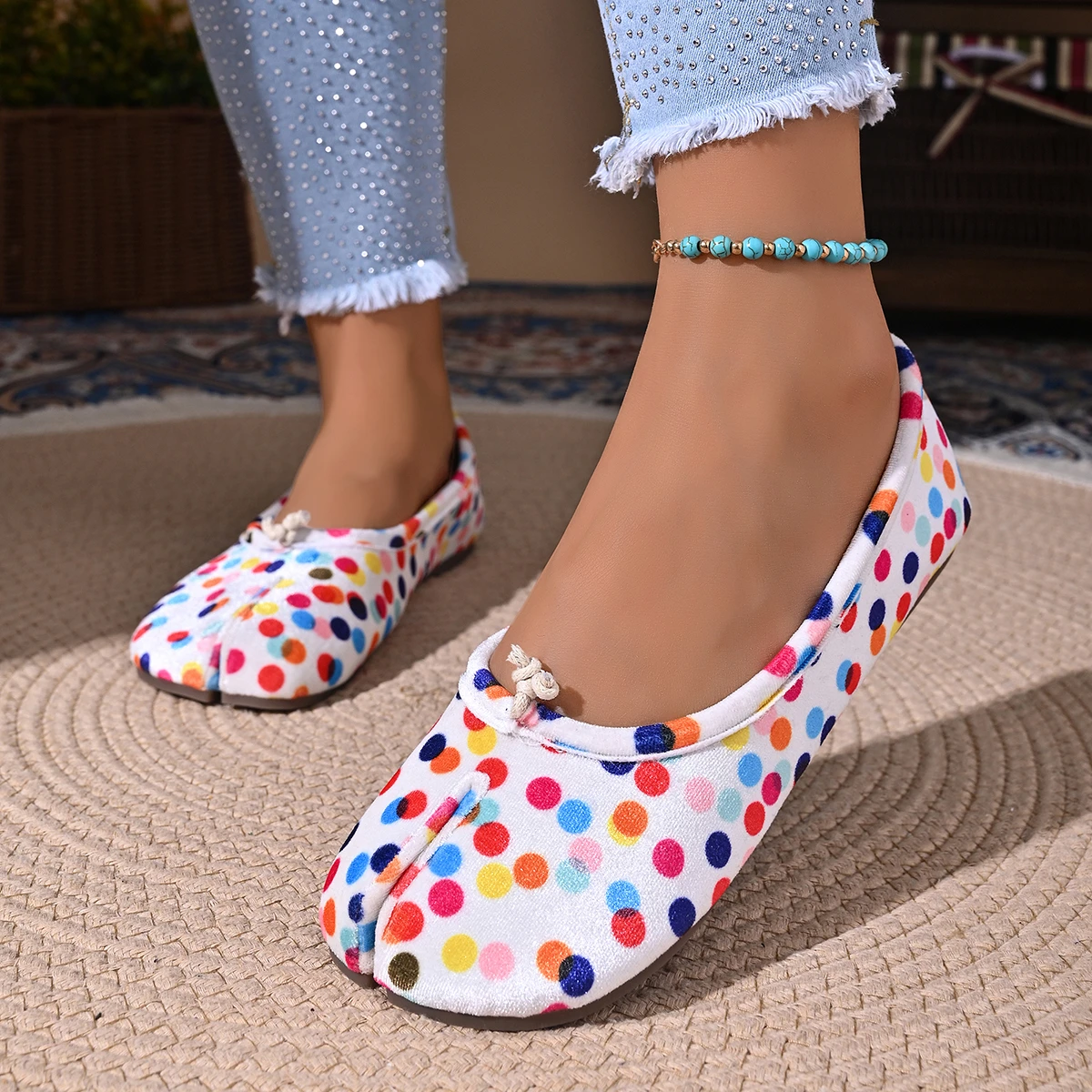 Japanese Style Tabi Ninja Shoes Women Cozy Leather Flats Split Hoof Toe Loafers Femme Mary Jeans Mocasines Ladies Ballerina Shoe