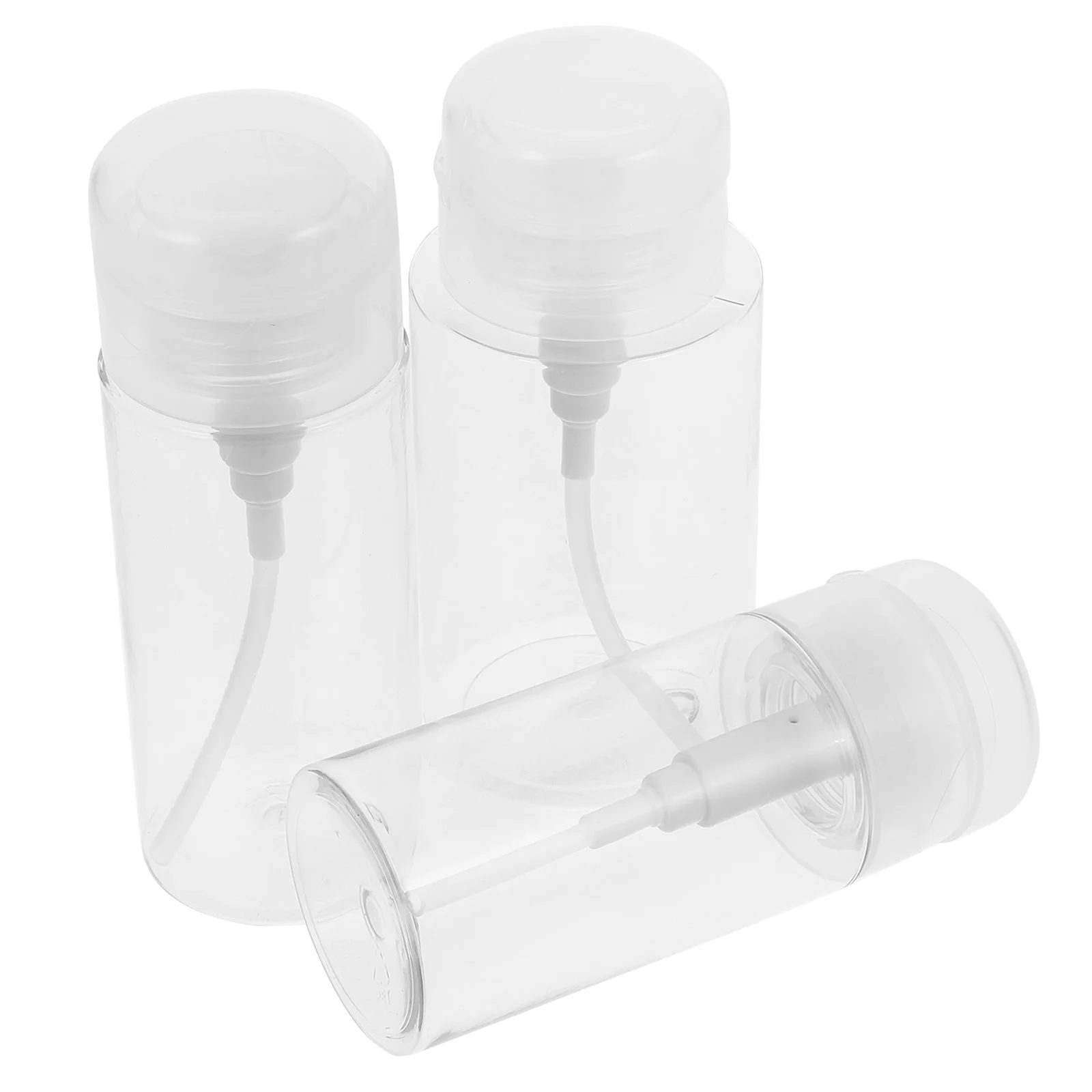 

3 Pcs Bottled Push down Empty Skincare Nail Polish Alcohol Dispenser Liquid Plastic Travel Sub Excellent Craftsmanship