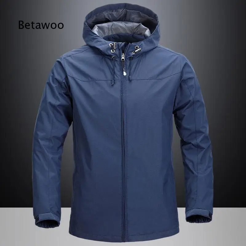 Mens Thin Hooded Soft Shell Jacket Windproof Water Resistant Tactical Outerwear For Spring Autumn Winter Climbing Camping Outdoo
