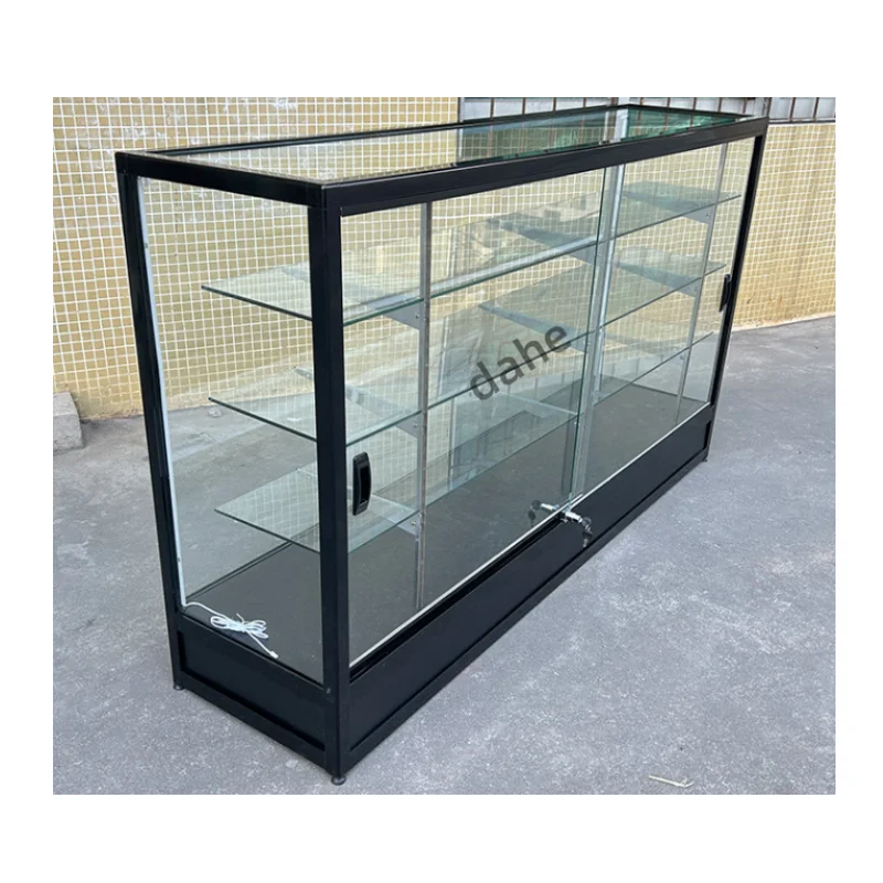 custom.Factory Glass Display Cabinet with Led Lights Grocery Store Counter Display Smoke Shop Show