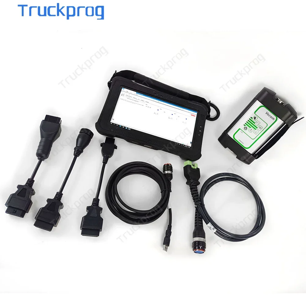 Xplore tablet+Excavator diagnostic tool VCADS vocom 1 8890300 vocom 2 8890400 repair test kit for construction