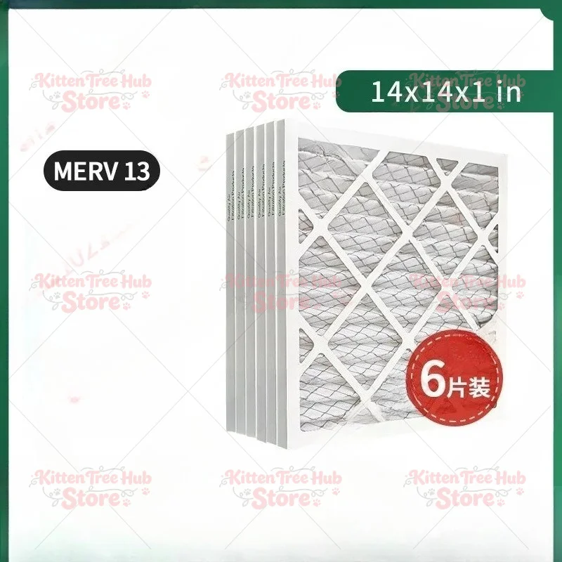 14x14x1 Plate Cartridge Filter MERV 13 (6 Pieces) HVAC/AC/Furnace Air Filter